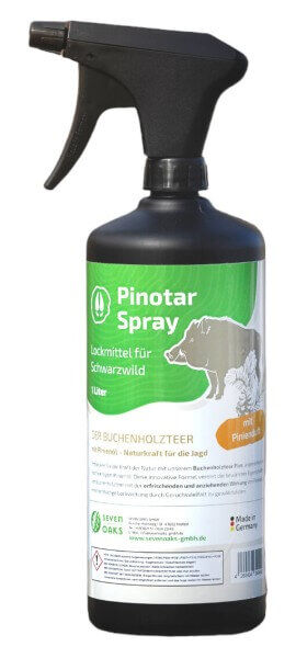 Pinotar Spray - Buchenholzteer Plus mit Pinienöl – 1 Liter - Lockmittel für Schwarzwild
